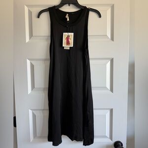 NATION LTD Black Satin Sleeveless Dress NWT